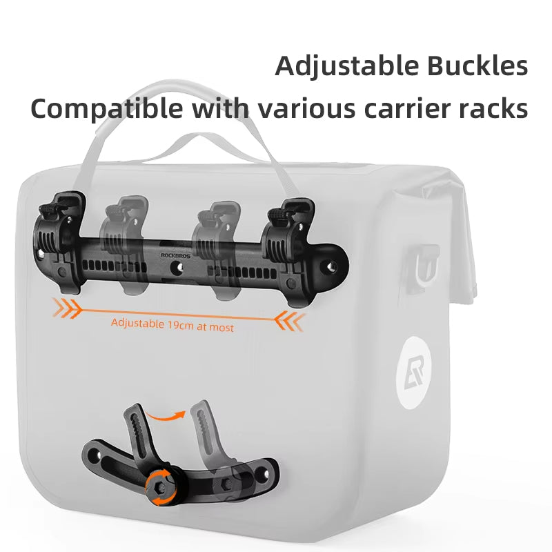 Waterproof Bike Rack Bag Multifunctional Saddle Bag with Big Capacity 3D Support for Travel Bicycle Rear Bag