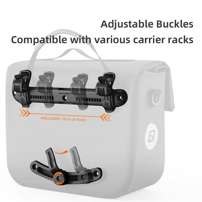 Waterproof Bike Rack Bag Multifunctional Saddle Bag with Big Capacity 3D Support for Travel Bicycle Rear Bag