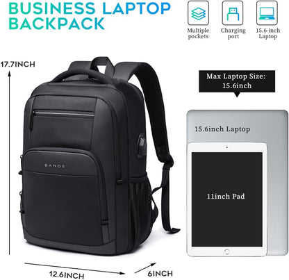 Waterproof Travel Backpack with USB Charging Port, Laptop Backpack for Men and Women, Teen School Bags