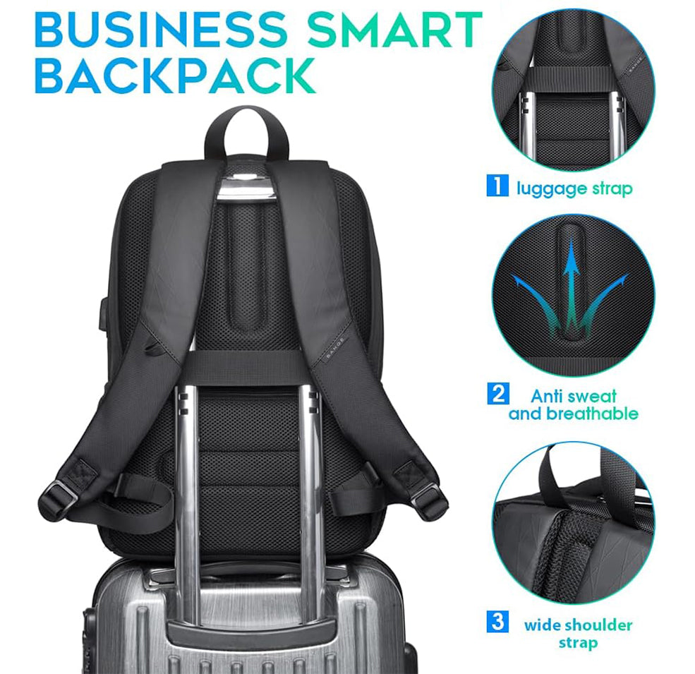 Waterproof Travel Backpack with USB Charging Port, Laptop Backpack for Men and Women, Teen School Bags