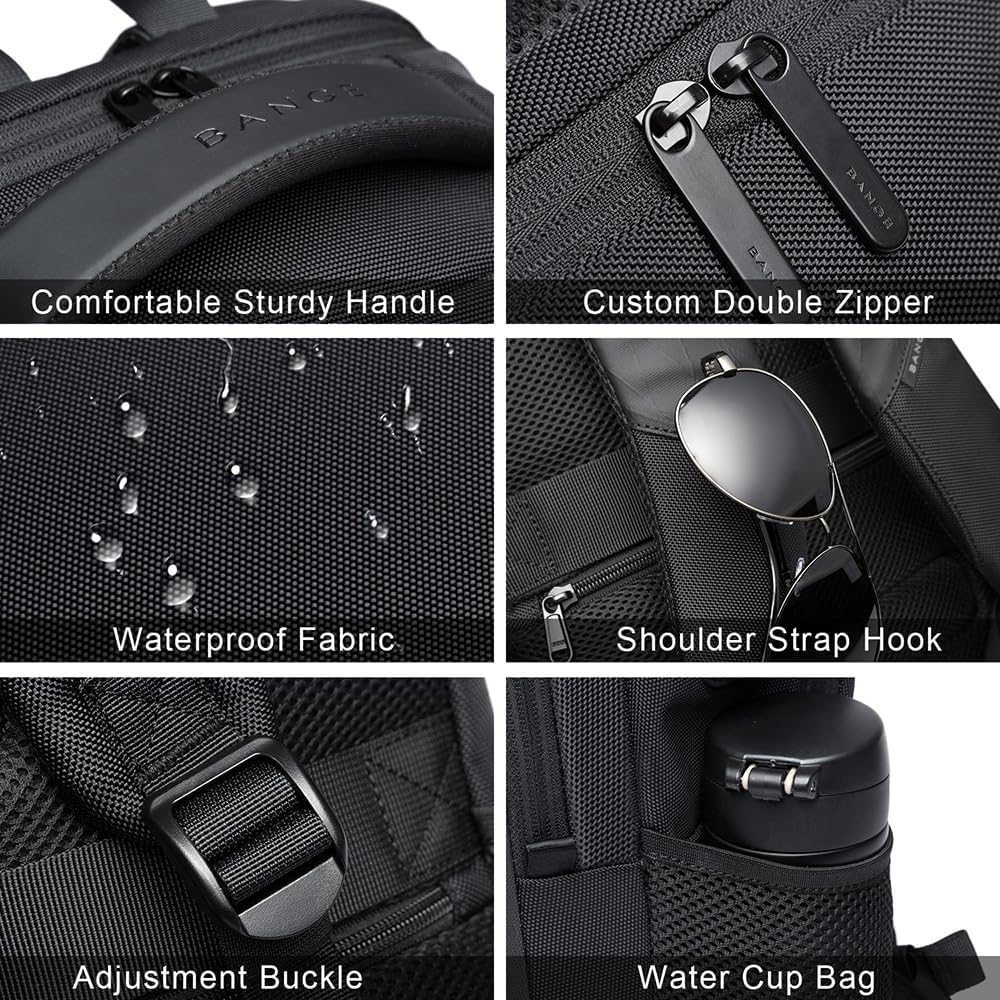 Waterproof Travel Backpack with USB Charging Port, Laptop Backpack for Men and Women, Teen School Bags
