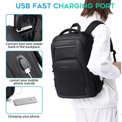 Waterproof Travel Backpack with USB Charging Port, Laptop Backpack for Men and Women, Teen School Bags