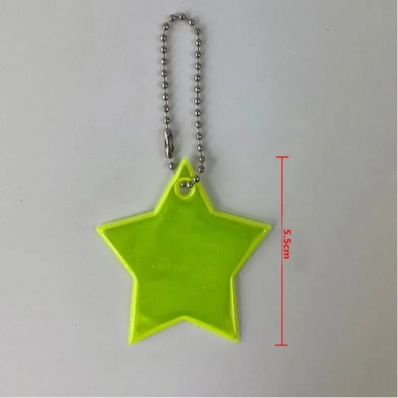 Star Shaped Safety Reflective Keychain Pendant for Kids Bags and Wheelchairs