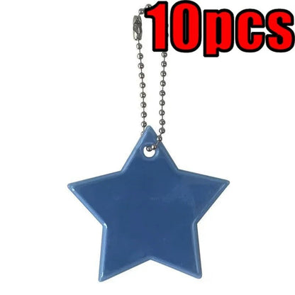 Star Shaped Safety Reflective Keychain Pendant for Kids Bags and Wheelchairs