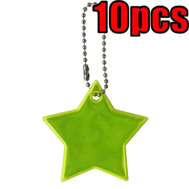 Star Shaped Safety Reflective Keychain Pendant for Kids Bags and Wheelchairs