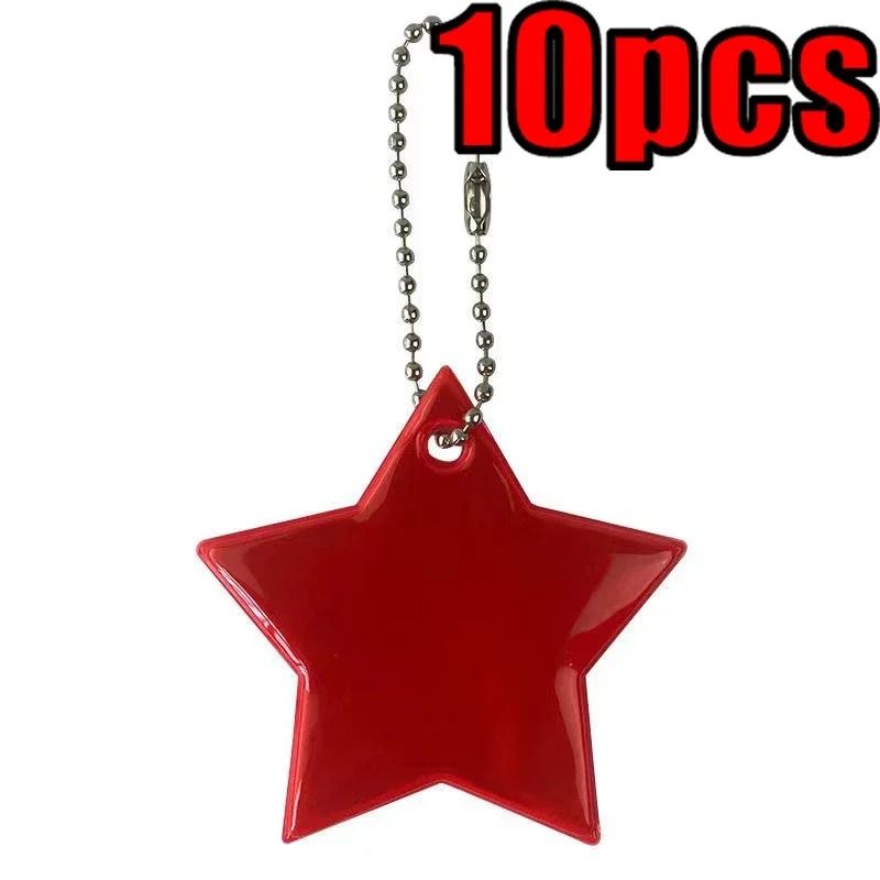 Star Shaped Safety Reflective Keychain Pendant for Kids Bags and Wheelchairs
