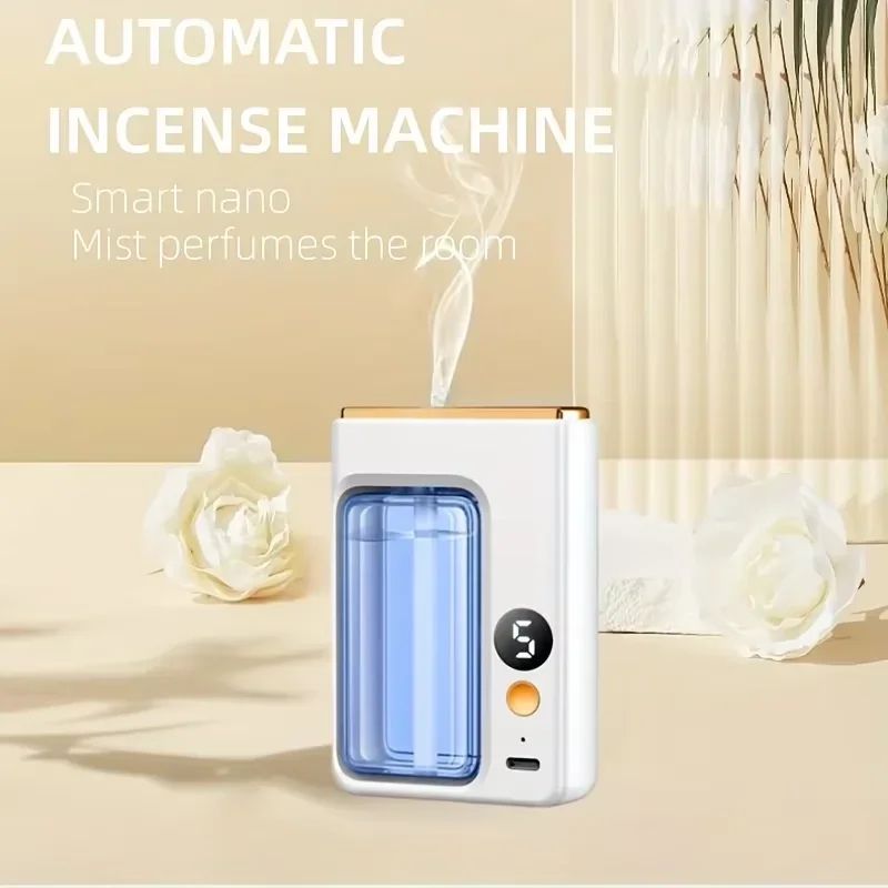 Smart Wall-Mounted Essential Oil Diffuser - Automatic Aromatherapy & Bathroom Deodorizer (Rechargeable)