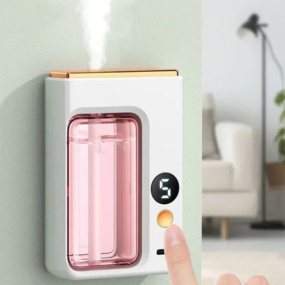Smart Wall-Mounted Essential Oil Diffuser - Automatic Aromatherapy & Bathroom Deodorizer (Rechargeable)
