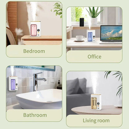 Smart Wall-Mounted Essential Oil Diffuser - Automatic Aromatherapy & Bathroom Deodorizer (Rechargeable)