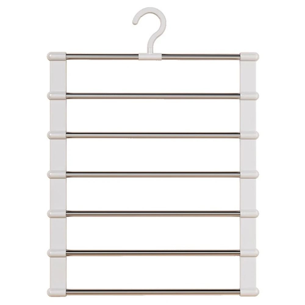 Multi Layer Pants Hanger Non Slip Folding Closet Organizer With Clips