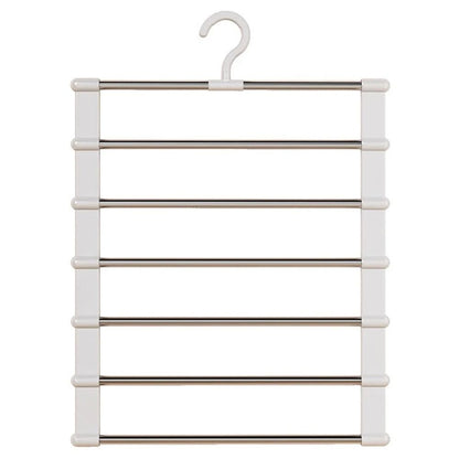 Multi Layer Pants Hanger Non Slip Folding Closet Organizer With Clips