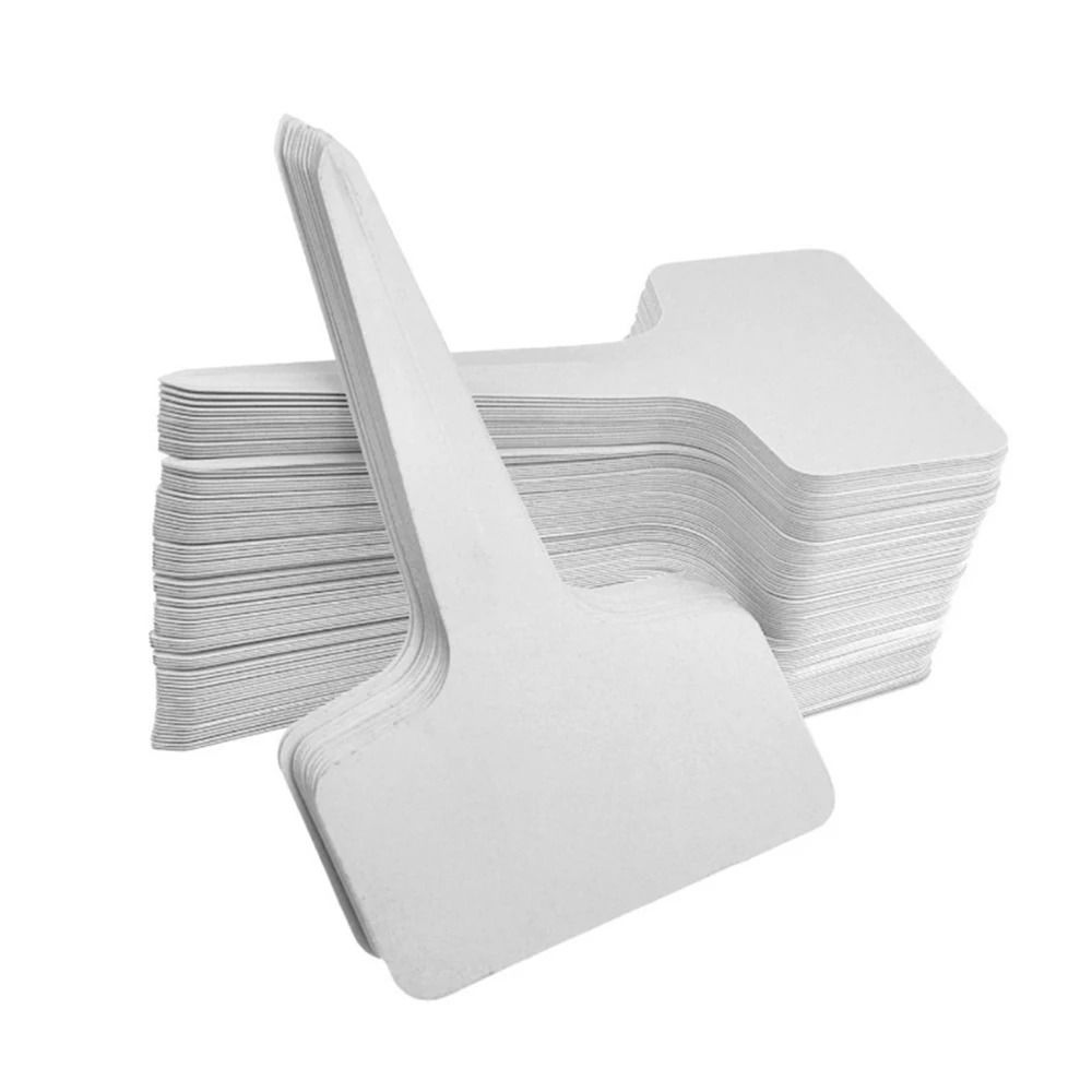 Waterproof Garden Plant Labels White Plastic Writing Tags Set Of 100