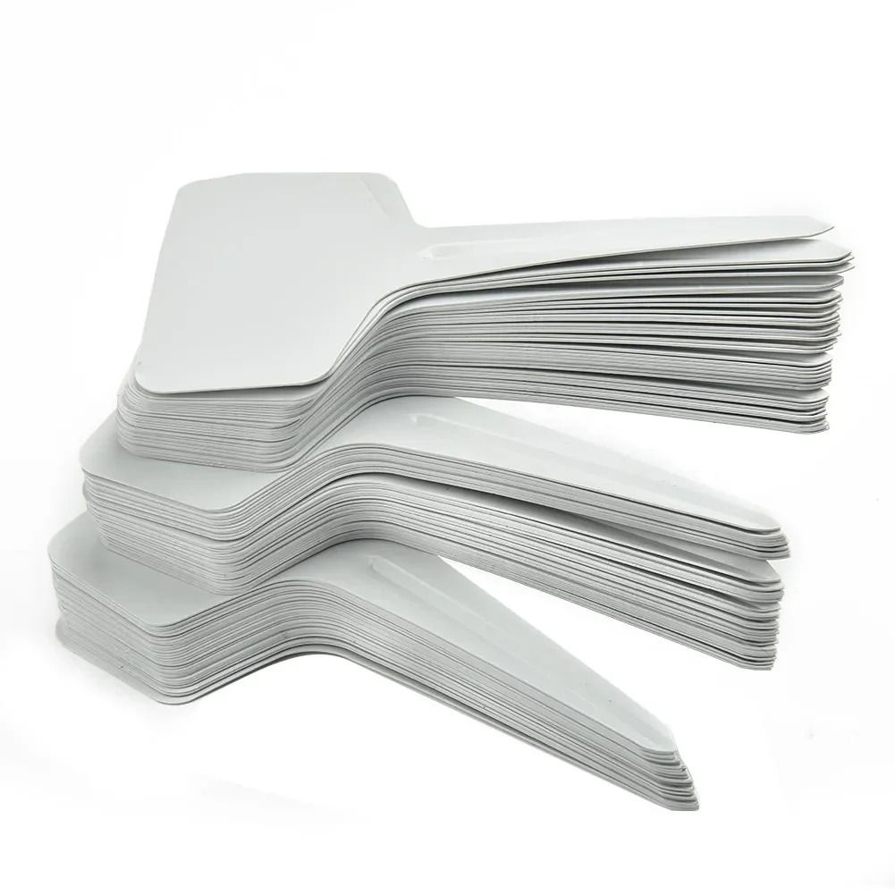 Waterproof Garden Plant Labels White Plastic Writing Tags Set Of 100