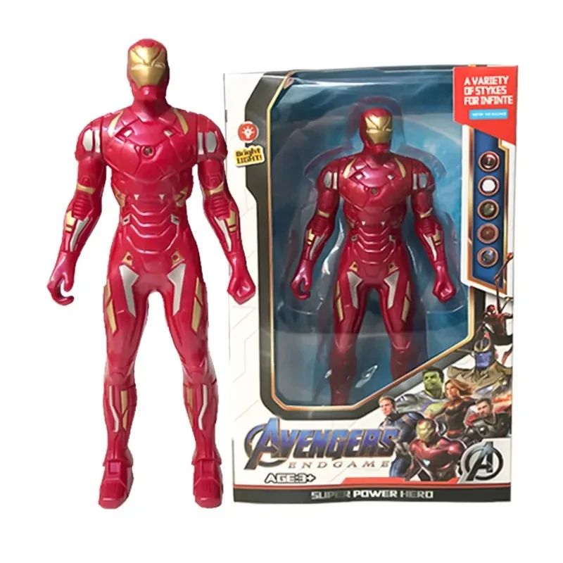 Marvel Superhero PVC Luminous Action Figures Set – Spider-Man, Hulk & Iron Man Collectible Toys