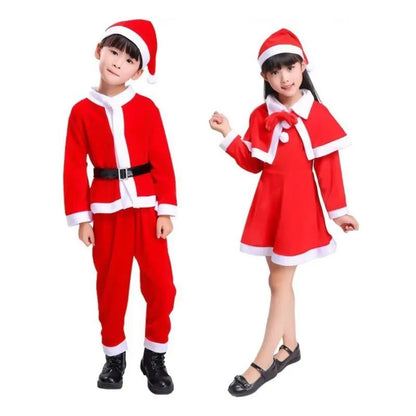 Kids Santa Costume Set – Classic Red Childrens Christmas Costume for Boys & Girls
