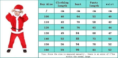 Kids Santa Costume Set – Classic Red Childrens Christmas Costume for Boys & Girls