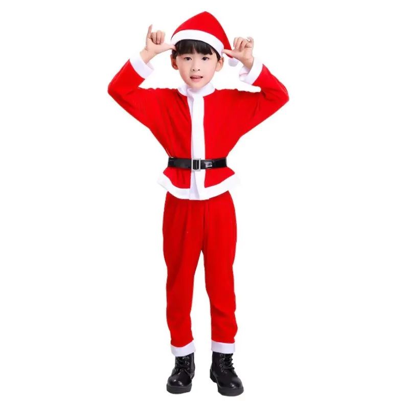 Kids Santa Costume Set – Classic Red Childrens Christmas Costume for Boys & Girls