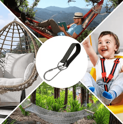 Durable Hammock Hanging Belt Set 1 to 2PCS Heavy Duty Straps with Steel Alloy Hooks for Camping and Hiking