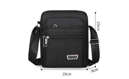 Waterproof Nylon Crossbody Bag, Large Satchel Messenger Shoulder Bags for Men, Casual Travel Handbags
