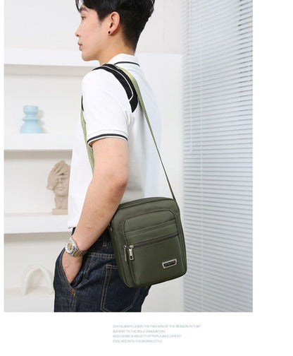 Waterproof Nylon Crossbody Bag, Large Satchel Messenger Shoulder Bags for Men, Casual Travel Handbags