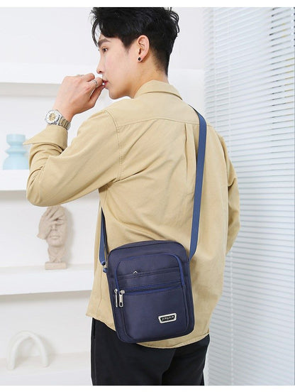 Waterproof Nylon Crossbody Bag, Large Satchel Messenger Shoulder Bags for Men, Casual Travel Handbags
