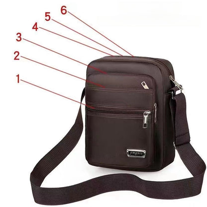 Waterproof Nylon Crossbody Bag, Large Satchel Messenger Shoulder Bags for Men, Casual Travel Handbags