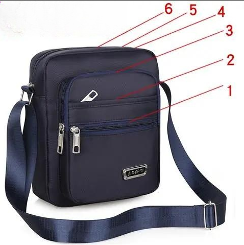 Waterproof Nylon Crossbody Bag, Large Satchel Messenger Shoulder Bags for Men, Casual Travel Handbags