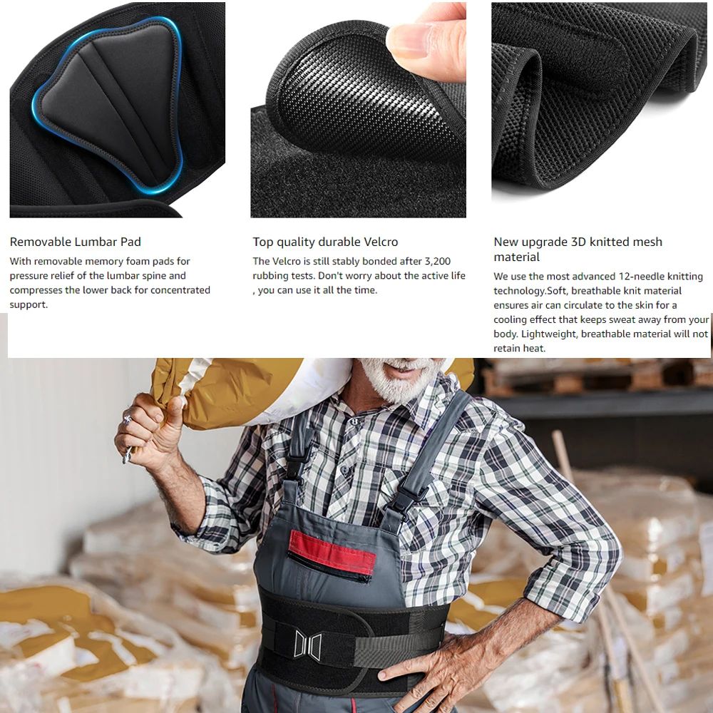 Orthopedic Back Brace for Sciatica, Disc Pain, Posture & Lumbar Spine Support