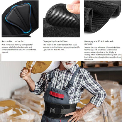 Orthopedic Back Brace for Sciatica, Disc Pain, Posture & Lumbar Spine Support
