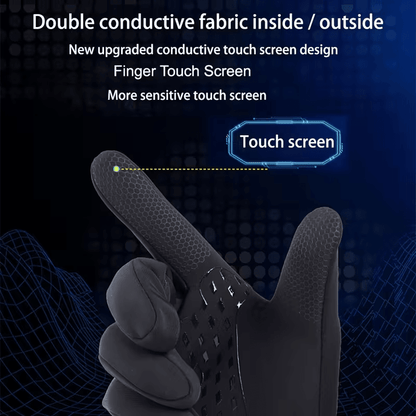 Thermal Waterproof Winter Gloves with Touchscreen Grip for Cycling, Driving & Outdoor Work
