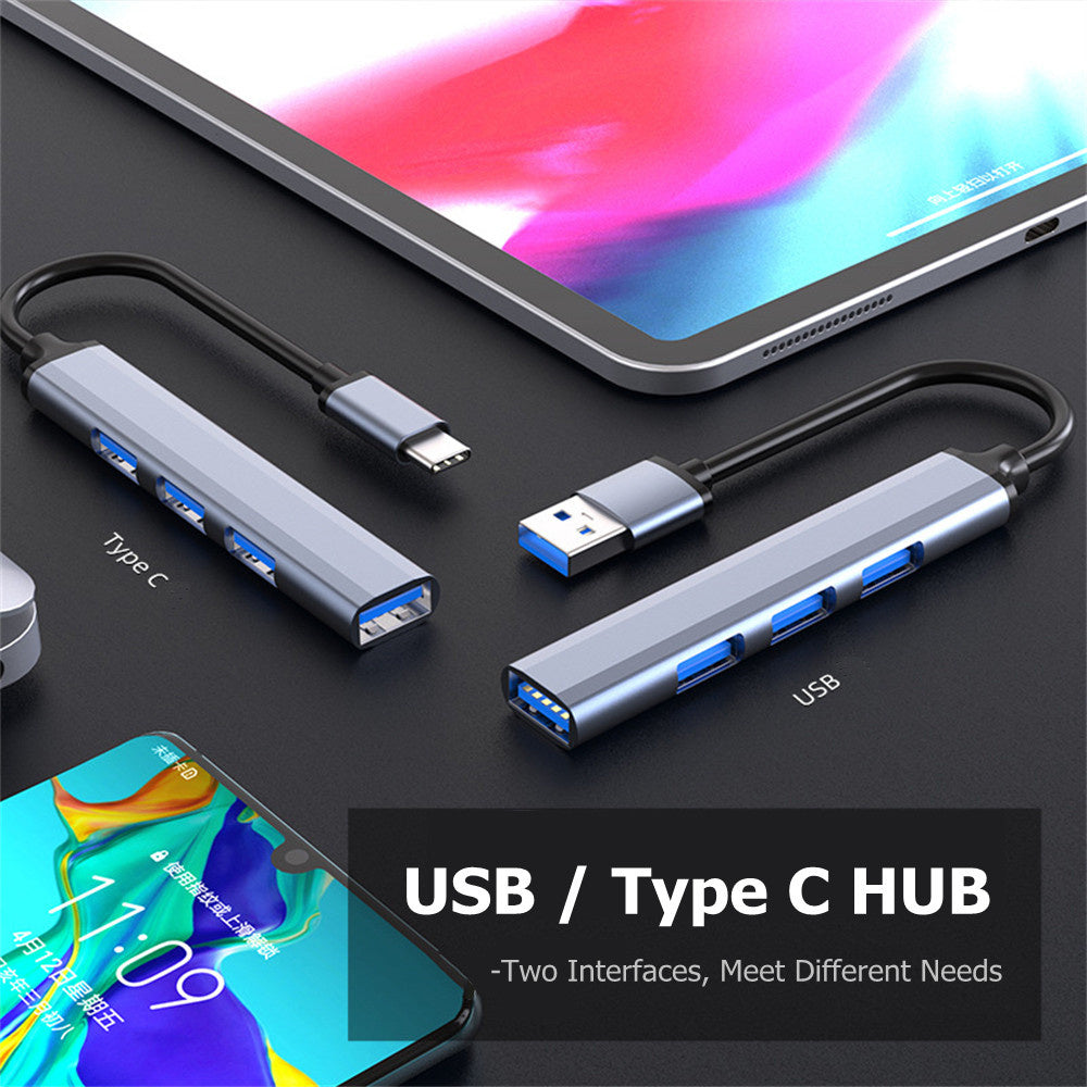 Port USB Type C HUB , Multi USB Splitter Adapter, OTG for MacBook, Lenovo, Xiaomi, HUAWEI, PC Computer Accessories