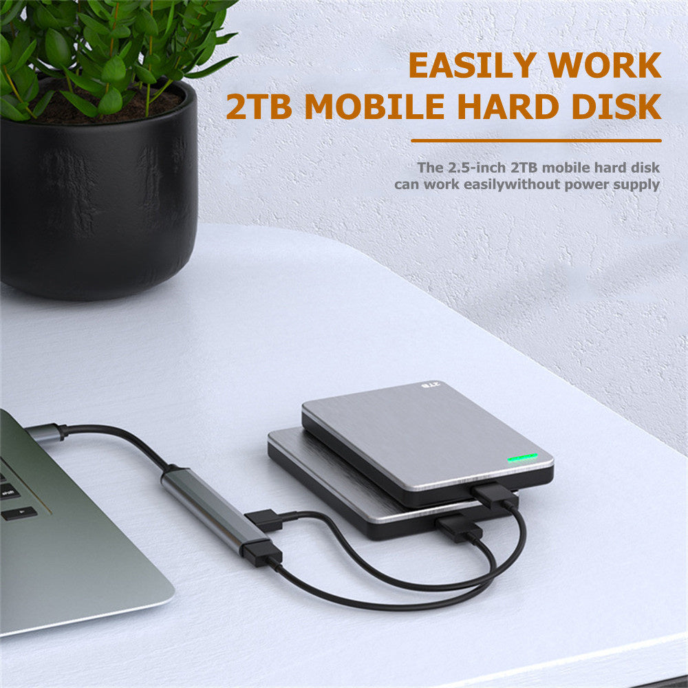 Port USB Type C HUB , Multi USB Splitter Adapter, OTG for MacBook, Lenovo, Xiaomi, HUAWEI, PC Computer Accessories