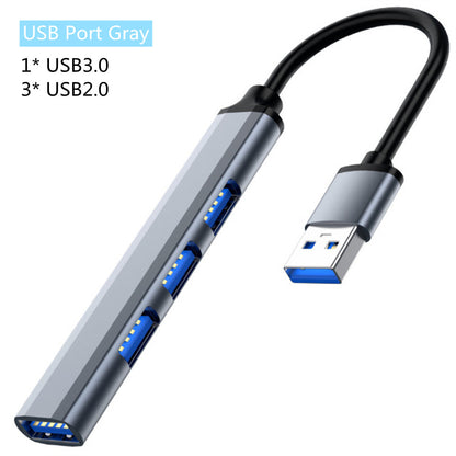 Port USB Type C HUB , Multi USB Splitter Adapter, OTG for MacBook, Lenovo, Xiaomi, HUAWEI, PC Computer Accessories