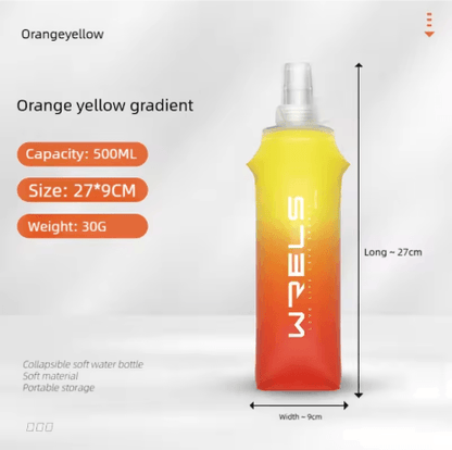 TPU Folding Soft Flask High Flow Portable Sports Water Bottle for Running Hiking and Cycling