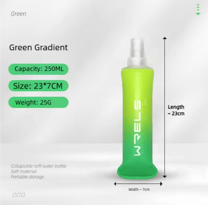 TPU Folding Soft Flask High Flow Portable Sports Water Bottle for Running Hiking and Cycling