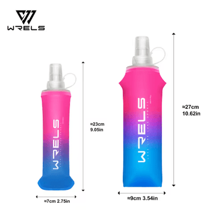 TPU Folding Soft Flask High Flow Portable Sports Water Bottle for Running Hiking and Cycling