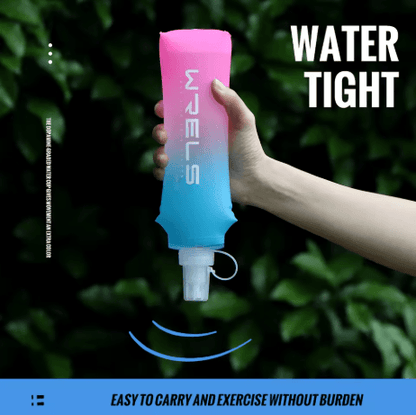 TPU Folding Soft Flask High Flow Portable Sports Water Bottle for Running Hiking and Cycling