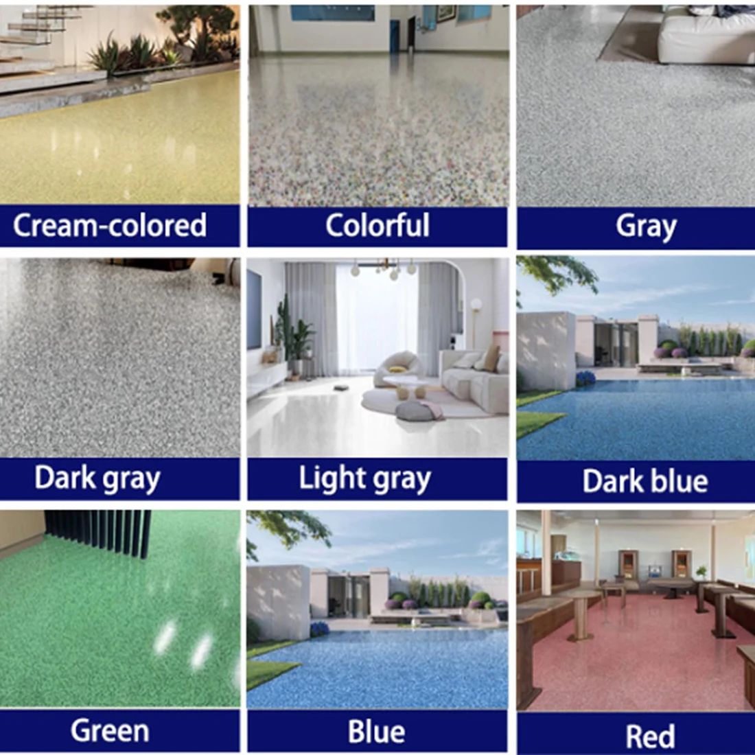 Luxury Marble Finish Epoxy Floor Coating Kit for Durable Glossy Home & Garage Floors