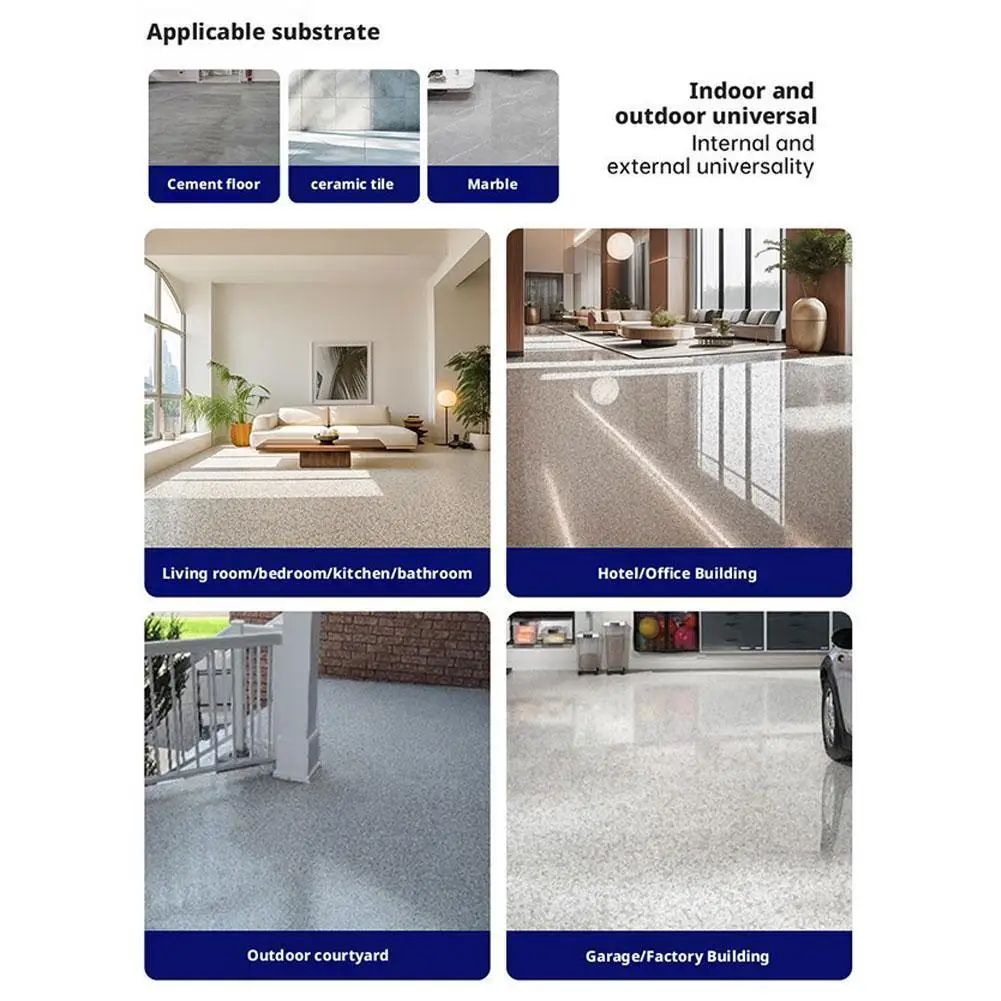 Luxury Marble Finish Epoxy Floor Coating Kit for Durable Glossy Home & Garage Floors