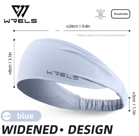 WRELS Sports Headband Elastic Sweat Absorbing Running and Fitness Head Band Unisex