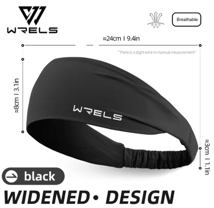WRELS Sports Headband Elastic Sweat Absorbing Running and Fitness Head Band Unisex