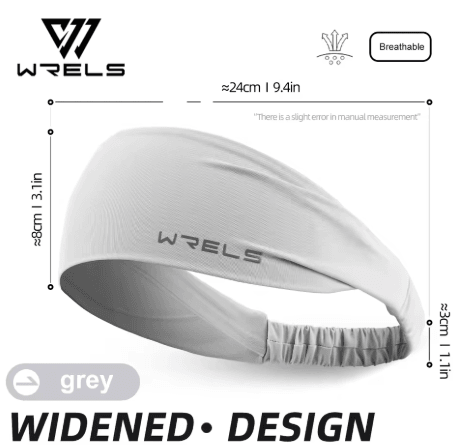 WRELS Sports Headband Elastic Sweat Absorbing Running and Fitness Head Band Unisex