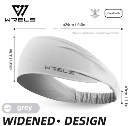 WRELS Sports Headband Elastic Sweat Absorbing Running and Fitness Head Band Unisex