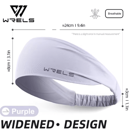 WRELS Sports Headband Elastic Sweat Absorbing Running and Fitness Head Band Unisex