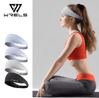 WRELS Sports Headband Elastic Sweat Absorbing Running and Fitness Head Band Unisex