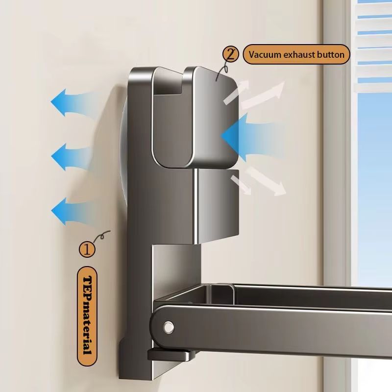 Detachable Towel Rack – Space-Saving Bathroom Organizer with Damage-Free Removal and Moisture-Resistant Design