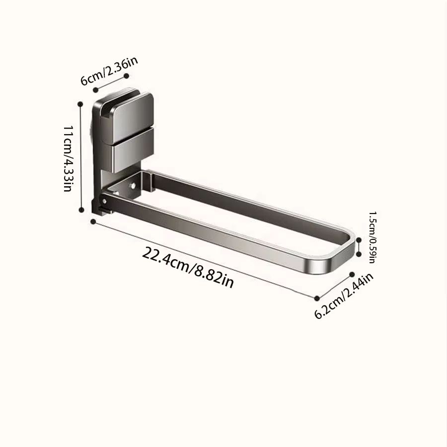 Detachable Towel Rack – Space-Saving Bathroom Organizer with Damage-Free Removal and Moisture-Resistant Design