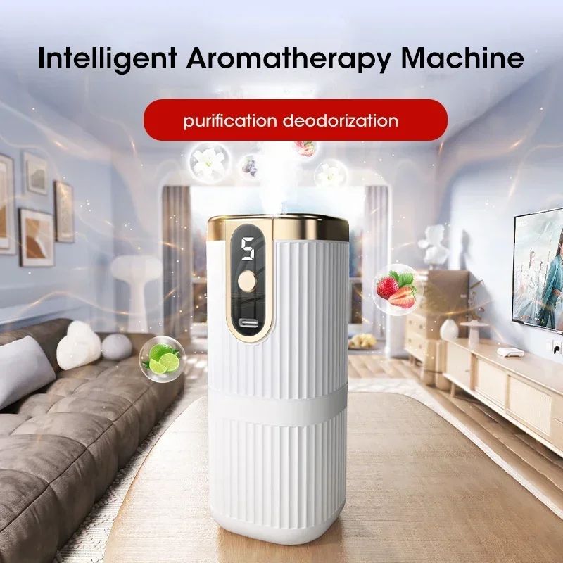 Rechargeable Portable Essential Oil Diffuser, 5-Level Mist Cordless Aromatherapy Humidifier for Home, Car & Office