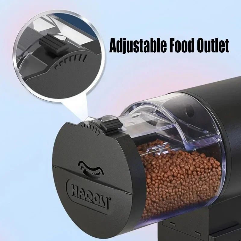 Automatic Fish Feeder with Timer – IP66 Waterproof 100ml Programmable Aquarium Food Dispenser for Fish, Turtles & Ponds