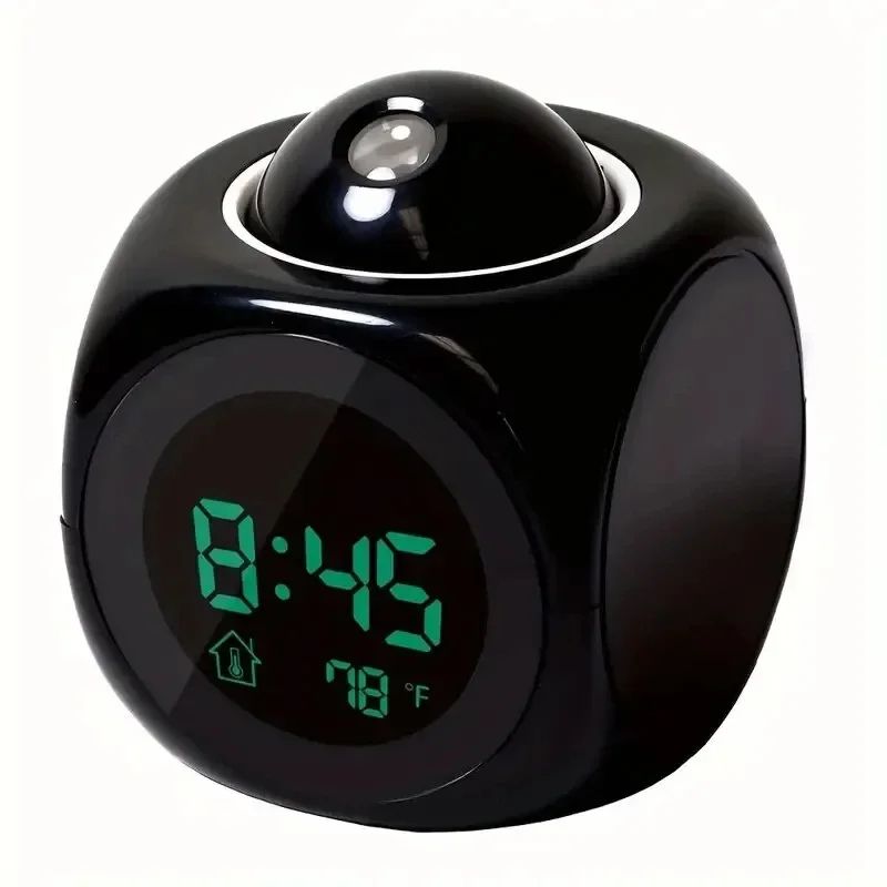 Ceiling Projection Alarm Clock with Temperature Display & Voice Talking - Snooze Digital Desk Clock